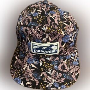 Patagonia Quality Surf Label Funfarer Hat Cap Snap Back Floral Waves Aloha